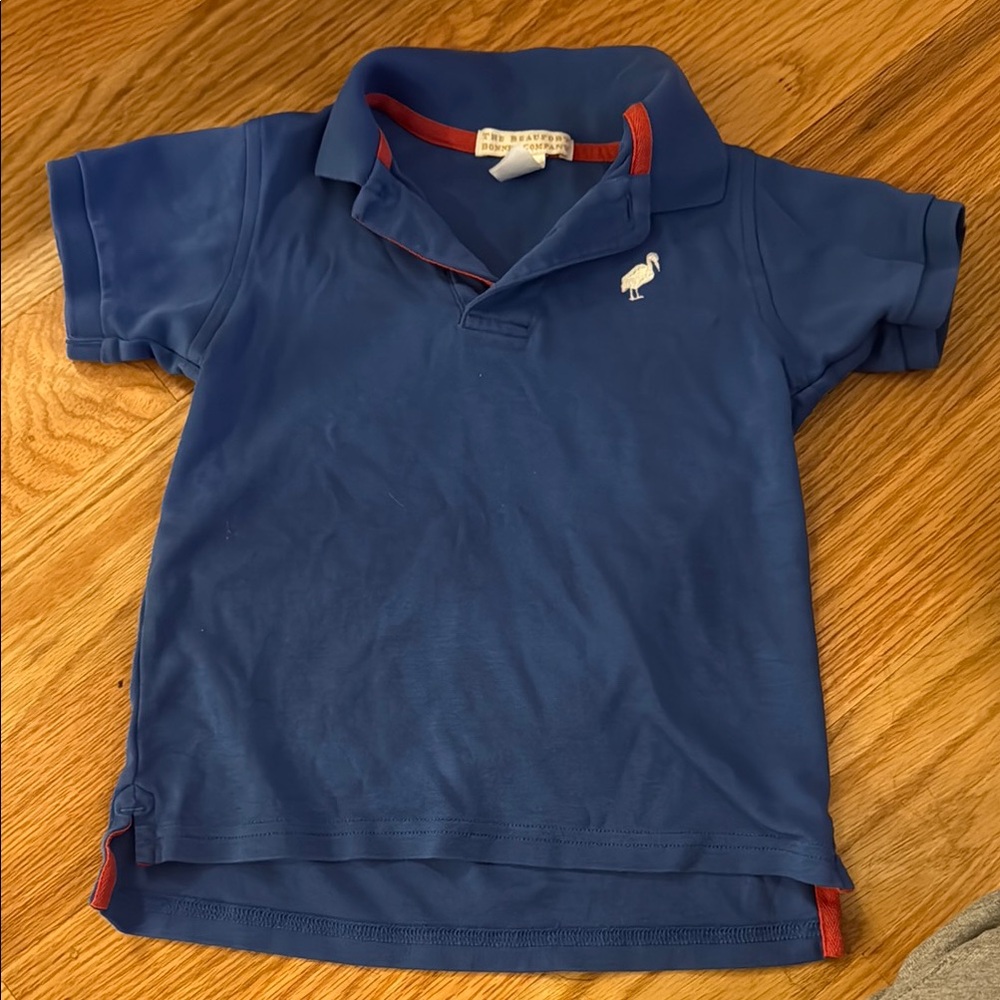 The Beaufort Bonnet Company Blue Polo Shirt with Classic Collar